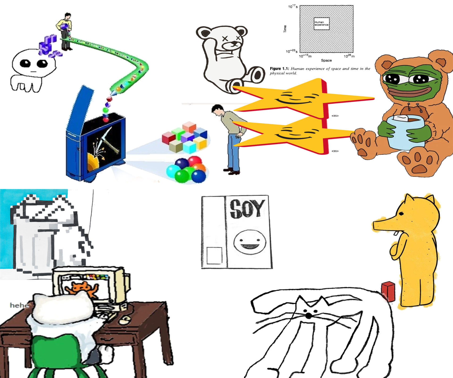 Un boceto de la experiencia humana dentro del mundo fisico (make art great again), 2025