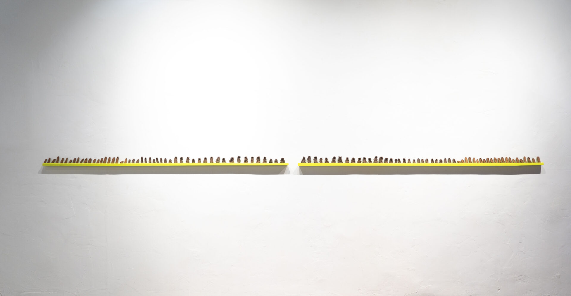 In 2025, while facing the risk of forced return to Mexico, daily I created an imprint of each of my fingers, tracing the passing days with my body, 2025